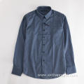 Men's Dark Blue Business Long Sleeve Formal Shirt